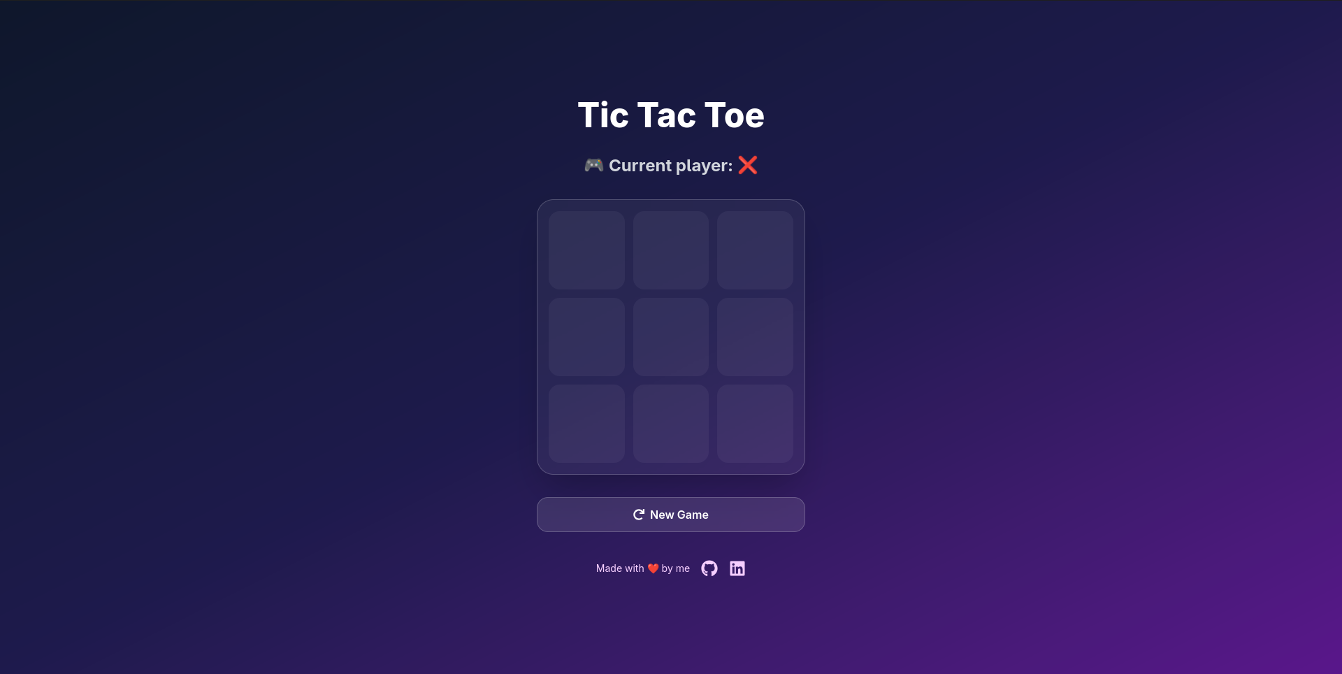 Preview of Tic Tac Toe